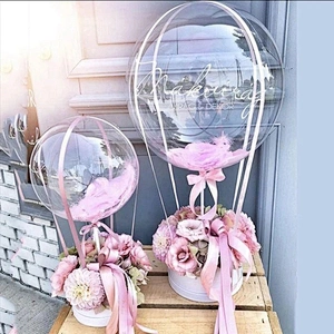 Box Arch Kit Plastic Wedding Stand Centerpiece Transparent Party Decoration Table Float Set Birthday Balloon Stick Holder