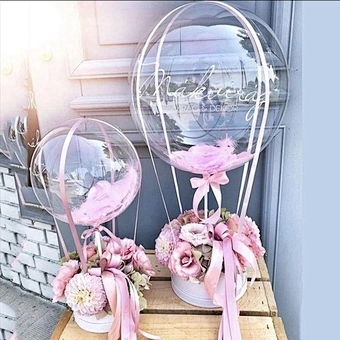 Box Arch Kit Plastic Wedding Stand Centerpiece Transparent Party Decoration Table Float Set Birthday Balloon Stick Holder