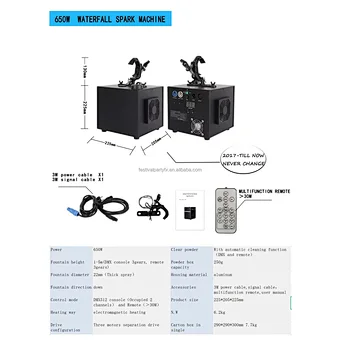 400W Cold sparkler machine waterfall fireworks fall cold spark fountain machine for stage wedding special effect