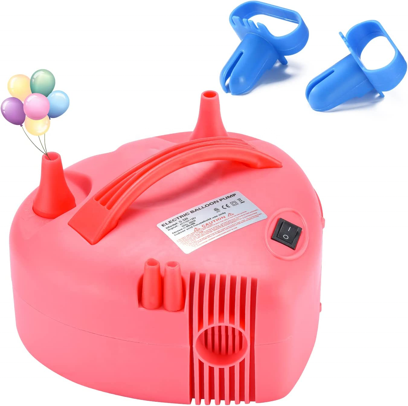 Hand Machine Helium Heart Portable Inflator Inflating Double Hole Nozzle Air Compressor Inflatable Tool Electric Balloon Pump