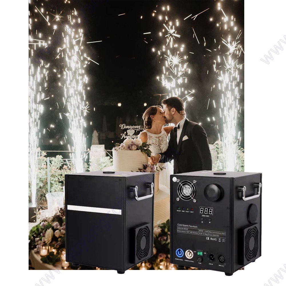 750w Fireworks Waterfall Fountain 650w Spinning Control 600w Mini Wireless Wedding Stage Special Effects Cold Spark Machine
