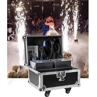 No Card Indoor Firework Wireless Remote Control Electric Sparkler 2pc 600w Electronic Pyro Fire Works Wedding Cold Spark Machine