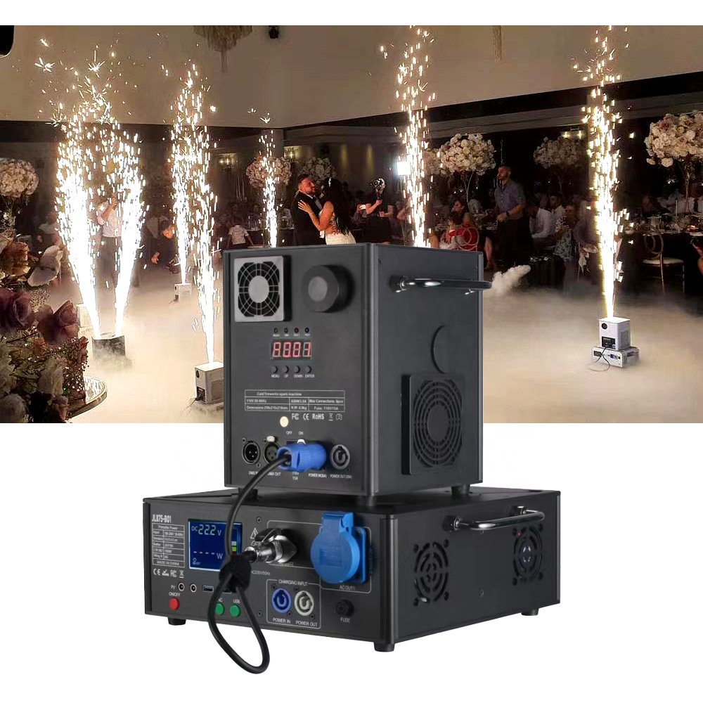 Outdoor Indoor Event Party Festival Concert Stage Power Bank  Portable Rechargeable Cold Spark Machine Battery for wedding club