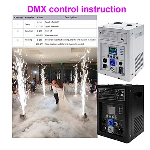 Remote Control Sparkler Machine Wedding Stage Effects Dmx New Year Christmas Party Hot Sale 600w Cold Spark Fountain Firework