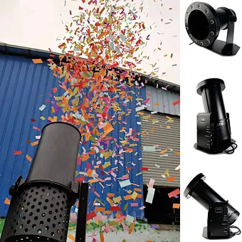 CE approval DMX512 Colorful LED stage confetti cannon launcher machine for party wedding celebration
