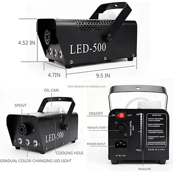 Professional Mini 500W LED Fog Machine R/G/B Stage Party Bar Wedding Smoking Machine