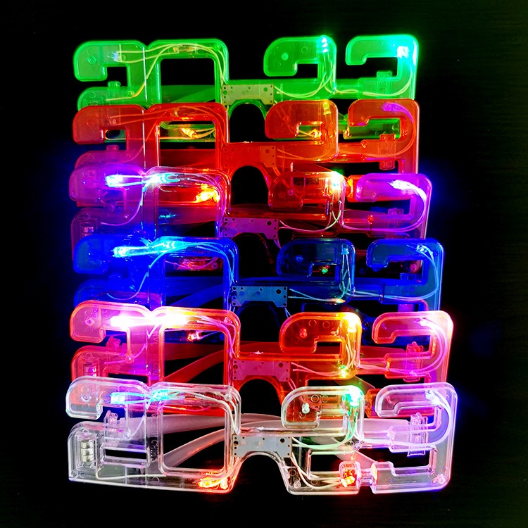 Plastic Cheap Light Up 2023 Glasses 2023 Led Party Glasses Led Flashing New Year 2023 Glasses Party Decoration 2023 Sunglasses