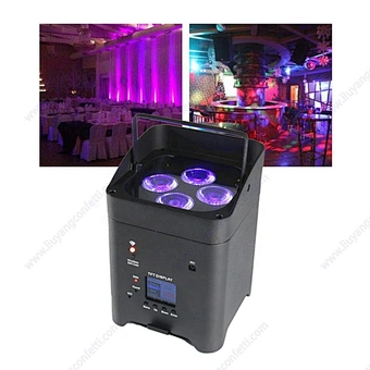 Wireless Control 6*18W RGBWA+UV 6in1 LED Battery Uplight for Wedding party