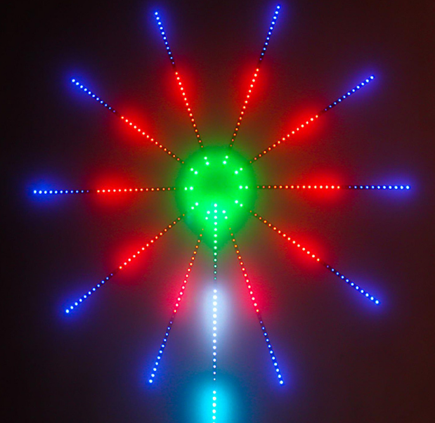 RGB color changes digital meteor shower rgbic fireworks wreath lights used for festive wedding decoration LED strip lights
