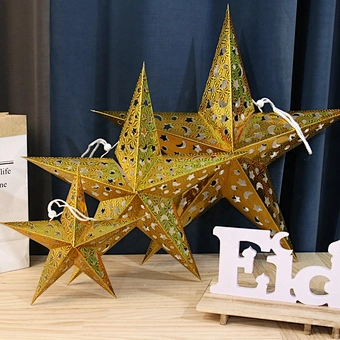 Eid Mubarak Hollow Out Star Hanging Pendant Christmas Ramadan Decor For Home Islam Muslim Party Mubarak Eid Al Adha Kareem