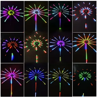 dreamcolor music voice sync smart waterproof rgbic rgb fireworks Firework led strip lights with remote for Bar Party Holiday