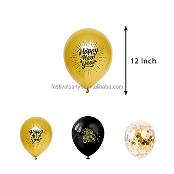 Christmas Eve Decor Gift Chinese 2023 Foil Balloon Glitter Photo Booth Props Confetti Party Supplies Happy New Year Decorations