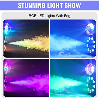 New 9pcs Three In One Full Color High Power Smoke Fogger 3000w Ground For Wedding Events Led Fog Machine