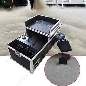 Water Based Dual Output Wedding Party Bubble Gun Dj Halloween Stage Lying Ice Dry Fogging 3000w Hazer Smoke Low Fog Machine