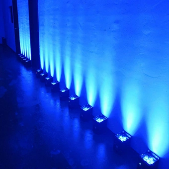 Wireless Control 6*18W RGBWA+UV 6in1 LED Battery Uplight for Wedding party