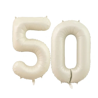 32 Inch Number Balloon Cream Caramel Color 1-9 Digital Rose Gold White Foil Globos Baby Shower Adult Kids Happy Birthday Party