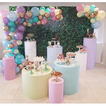 5pcs Cake Candy Dessert Cylinder Plinth Wedding Party Event Stage Decoration Round Column Flower Stand Road Guide Birthday Roman