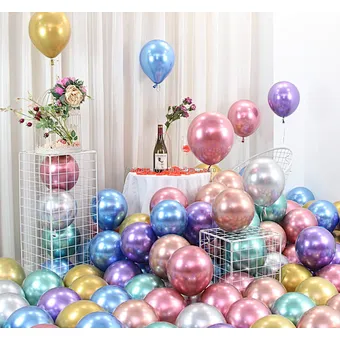 12 inch Metal Pearl Latex Balloons Thick Chrome Metallic Globos Birthday Decoration Chrome Party Latex Metallic Balloon