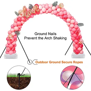 Set Christmas Metal Halloween Strip Carbon Fiber Round Balloon Stand Base Garland Arch Kit Tool Party Backdrop Decoration