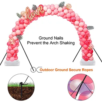 Set Christmas Metal Halloween Strip Carbon Fiber Round Balloon Stand Base Garland Arch Kit Tool Party Backdrop Decoration