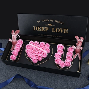 Floral Boxes Custom Packaging Wedding Valentines Day Gift 2023 Luxury Arrangement Rose For Bouquets I Love You Flower Box