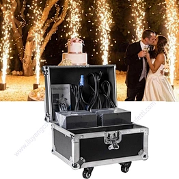No Card Indoor Firework Wireless Remote Control Electric Sparkler 2pc 600w Electronic Pyro Fire Works Wedding Cold Spark Machine