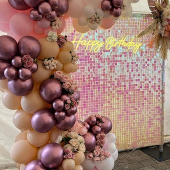 Shimmer Wall Clear Plastic Frame Backdrop Fiesta Decorations Sequins Wall Panels Birthday Baby Shower Wedding Party Decorations