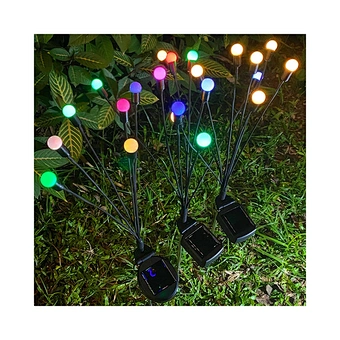 Outdoor Solar Pathway Light Waterproof 6/8/10 heads led Powered Swaying Firefly Lamp Starburst Solar Firefly Garden Light