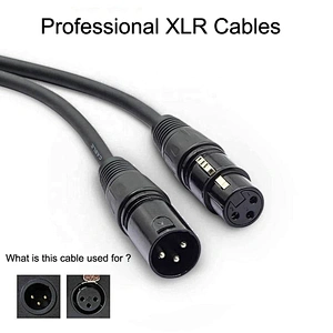 3Pin XLR Microphone Cable Male To Female Mic Black Audio Cable HIFI XLR Cable OEM Custom Low Noise Interference Flexible