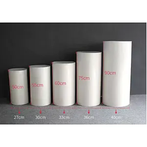 5pcs Cake Candy Dessert Cylinder Plinth Wedding Party Event Stage Decoration Round Column Flower Stand Road Guide Birthday Roman