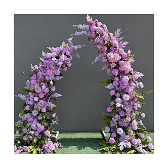 Valentine Day Proposal Marriage Bride Decoration 8 feet customized silk rose flowers arch wedding ceremony flower arch