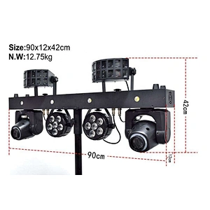 Disco Music Festival moving head rack T holder stand 4 dj lighting stage light system with rack and carry bag