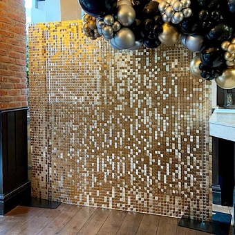 Event Silver Backdrop Iridescent Decorative Backdrop Wedding Birthday Party Decoration Transparent Sequin Shimmer Wall Panel
