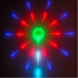 dreamcolor music voice sync smart waterproof rgbic rgb fireworks Firework led strip lights with remote for Bar Party Holiday