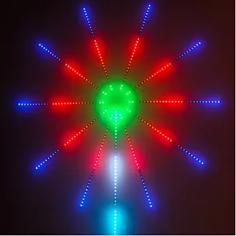 dreamcolor music voice sync smart waterproof rgbic rgb fireworks Firework led strip lights with remote for Bar Party Holiday