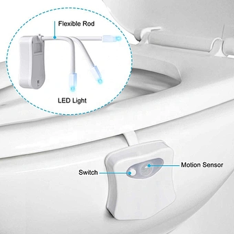 Led Toilet Night Light Pir Motion Sensor 16Color Changeable Lamp Backlight Seat Children Wc Bowl Home Washroom Lighting Bathroom