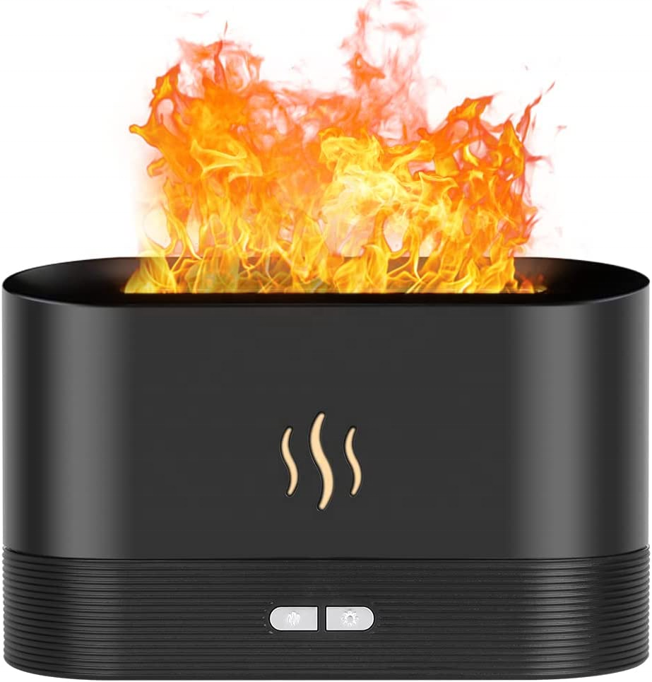 New Usb Fire Oil 3d Effect Aroma Diffuser Air Humidifier Ultrasonic Cool Mist Maker Fogger Led Essential Oil Flame Lamp Difusor