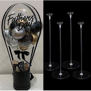 Box Arch Kit Plastic Wedding Stand Centerpiece Transparent Party Decoration Table Float Set Birthday Balloon Stick Holder