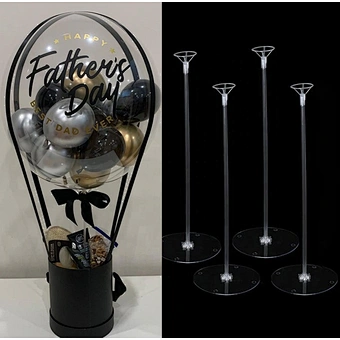 Box Arch Kit Plastic Wedding Stand Centerpiece Transparent Party Decoration Table Float Set Birthday Balloon Stick Holder