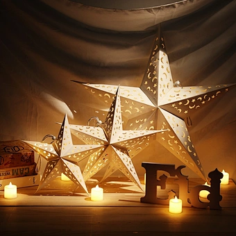 Eid Mubarak Hollow Out Star Hanging Pendant Christmas Ramadan Decor For Home Islam Muslim Party Mubarak Eid Al Adha Kareem
