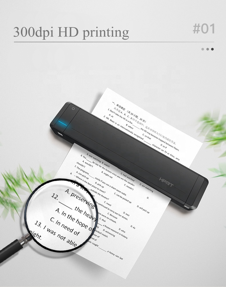 Portable Smart Design Usb Mobile Mini Thermal A4 Paper Size Support Normal Android Phone Wireless Small Printer