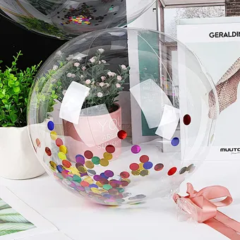 10 18 20 24 36 Inch Stretchable Pvc Balloons Transparent Clear Round Plastic Bubble Bobo Balloon For Party Decoration