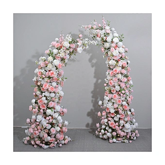 Valentine Day Proposal Marriage Bride Decoration 8 feet customized silk rose flowers arch wedding ceremony flower arch