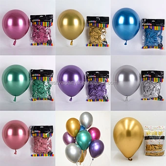 12 inch Metal Pearl Latex Balloons Thick Chrome Metallic Globos Birthday Decoration Chrome Party Latex Metallic Balloon