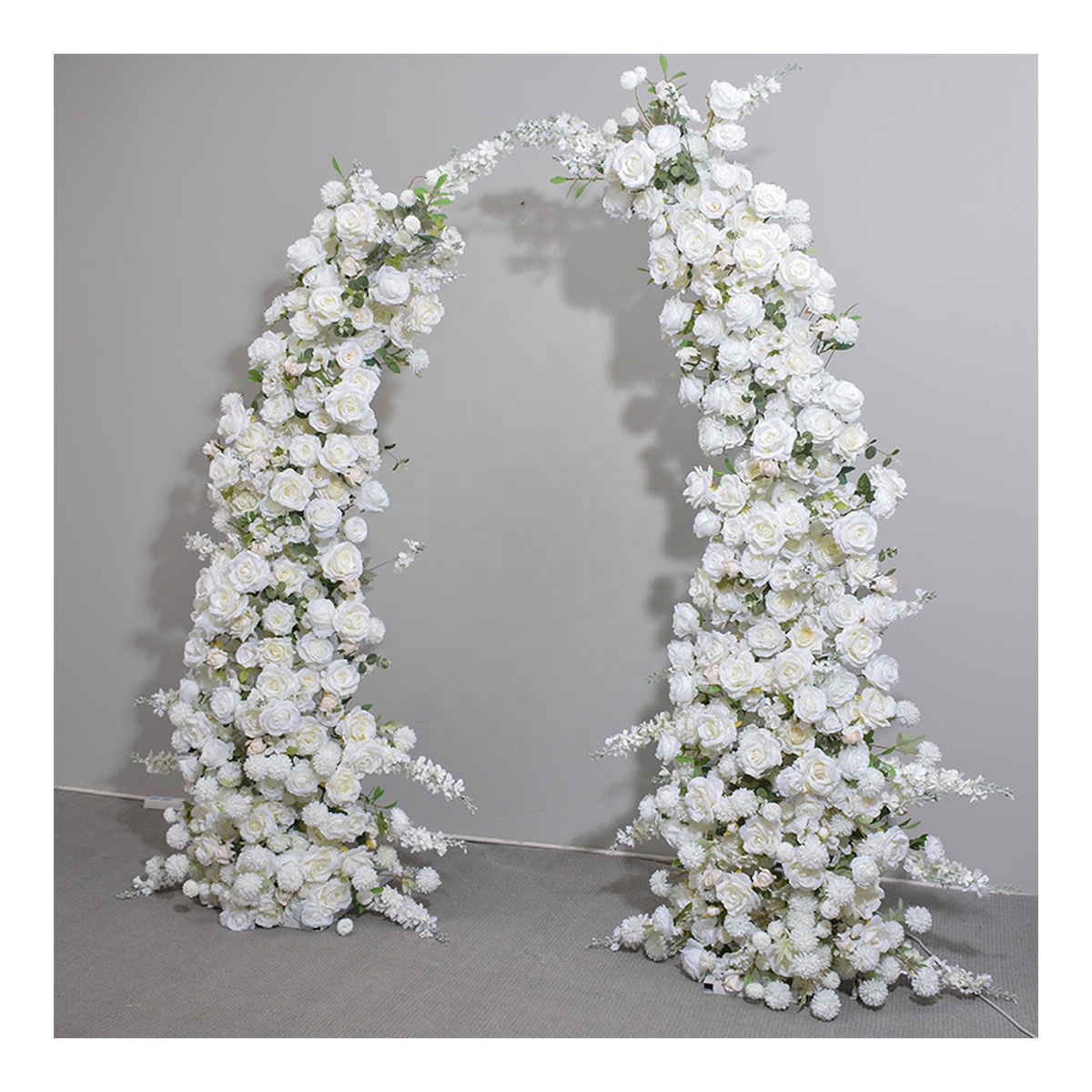 Valentine Day Proposal Marriage Bride Decoration 8 feet customized silk rose flowers arch wedding ceremony flower arch