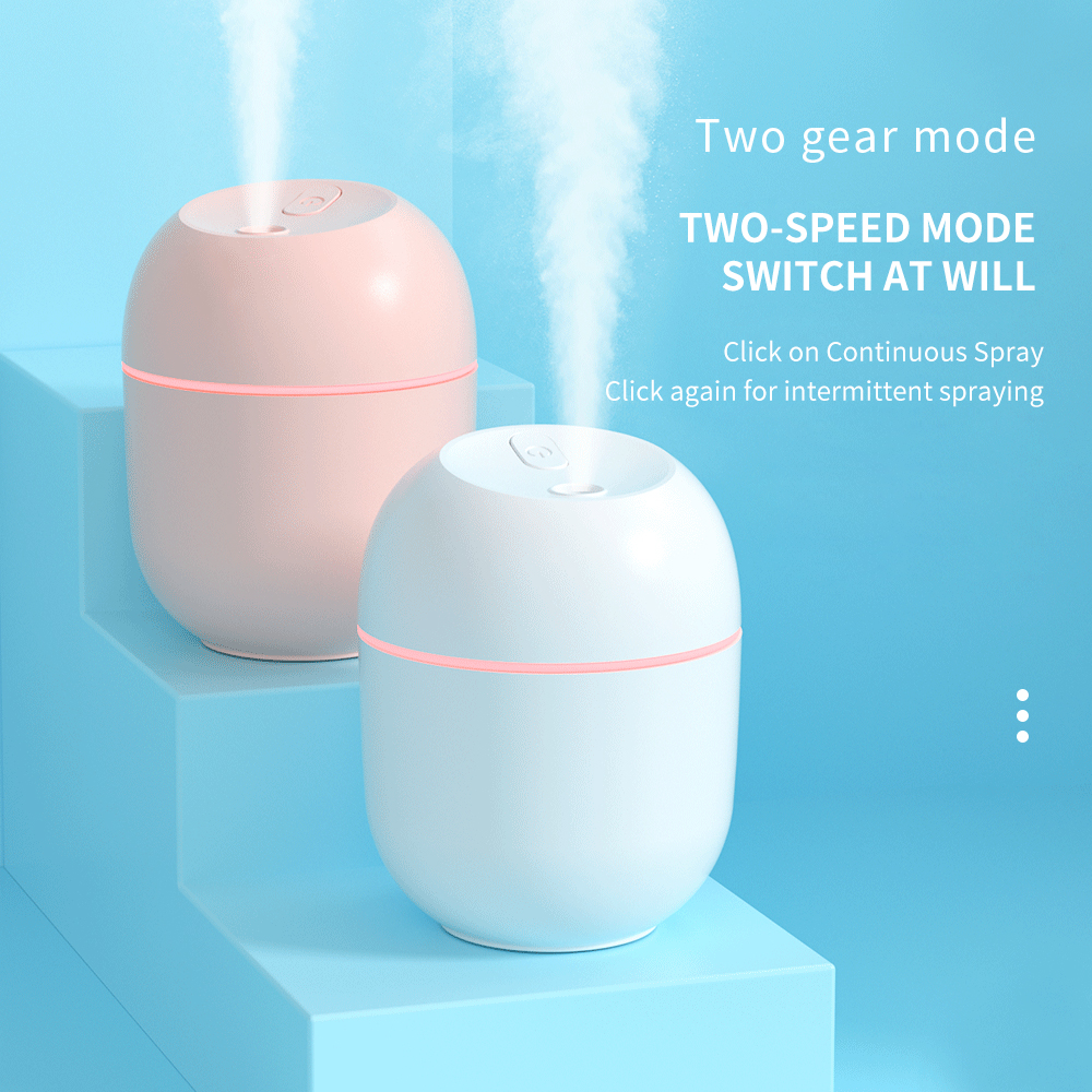 220ml Mini PP Electric Air Humidifier Portable Colorful Bottle with Aromatherapy Function for Bedroom Home Car Office