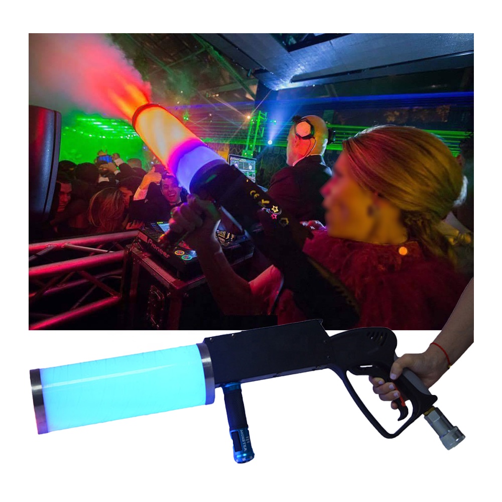 Smoke Night Atmosphere Prop Party Jet Cannon Dj Handheld Fog Machine Nightclub Bar Stage Special Effect Led Air Co2 Gun