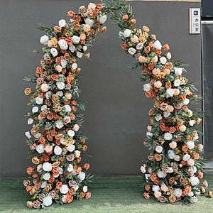 Valentine Day Proposal Marriage Bride Decoration 8 feet customized silk rose flowers arch wedding ceremony flower arch