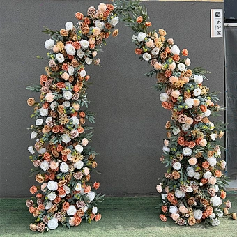 Valentine Day Proposal Marriage Bride Decoration 8 feet customized silk rose flowers arch wedding ceremony flower arch