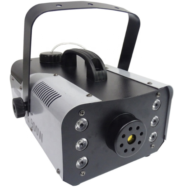 1200W Stage Light Fog Machine with RGB 6LEDs Stage Light Smoke Haze Generator Remote Controlled Stage Effect Equipment